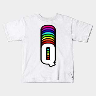 Rainbow Letter, Q Kids T-Shirt